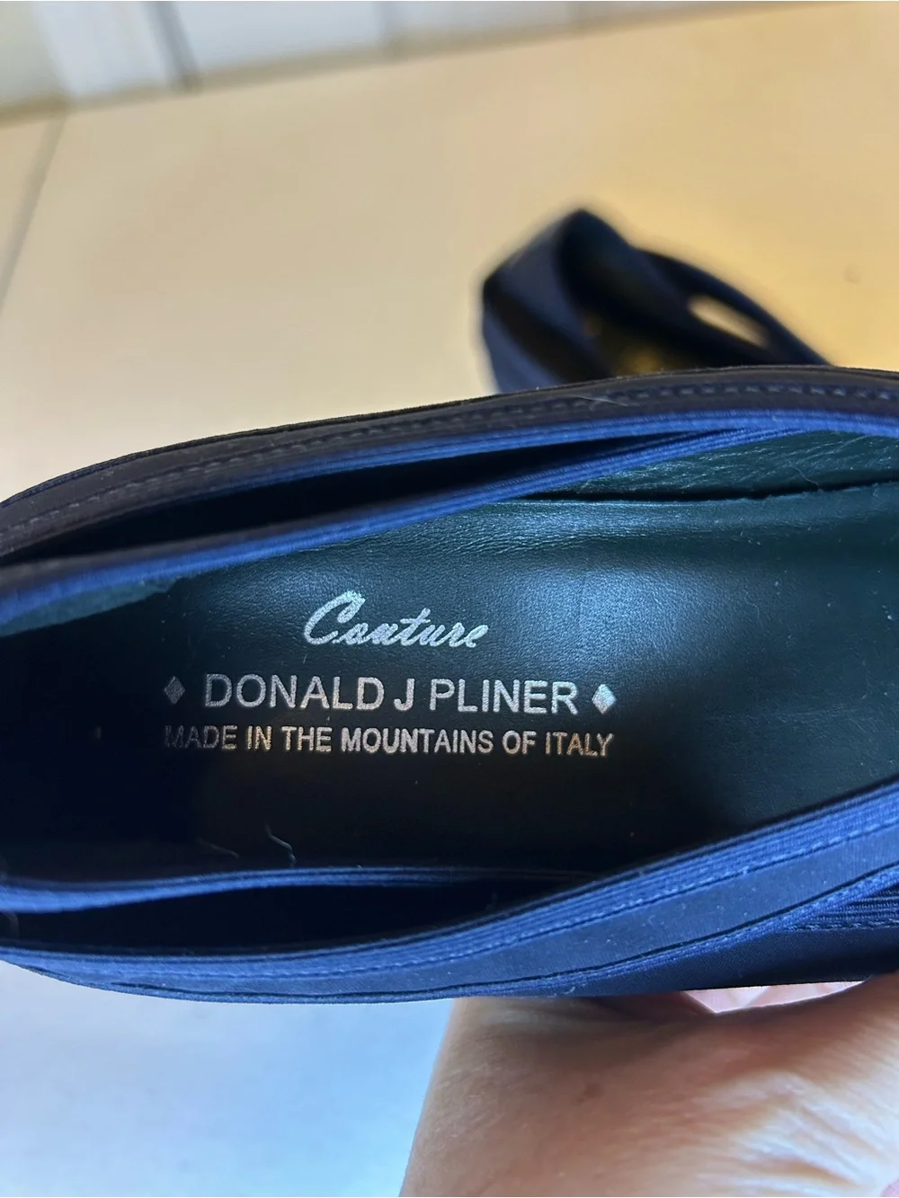 Donald J. Pliner Navy Blue Mary Jane Flats